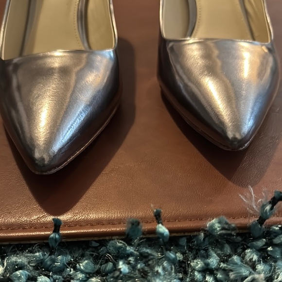 Coach Silver Heels Pointed Toe Pumps - Picture 2 of 13